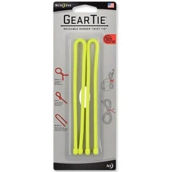 NiteIze Gear Tie&reg; Reusable Rubber Twist Tie 18 in. - 2 Pack